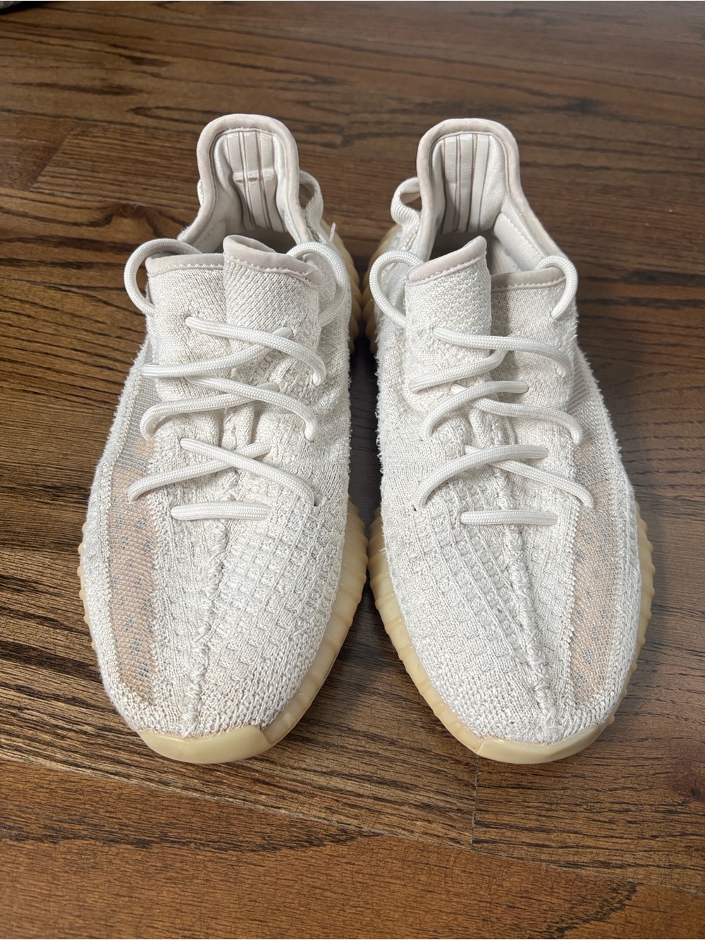 adidas Cream White Knit Sneakers